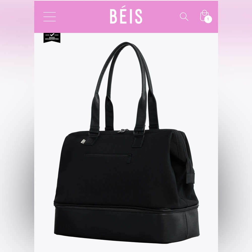 BEIS Classic Weekender in Black - NWT perfect condition!
